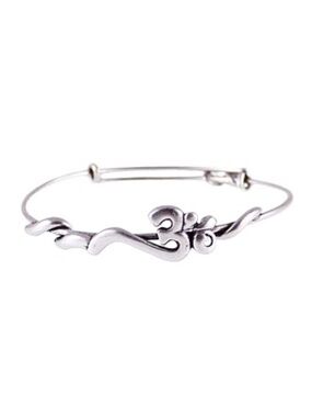 Alex and Ani OM Wrap Bangle Bracelet - Silver